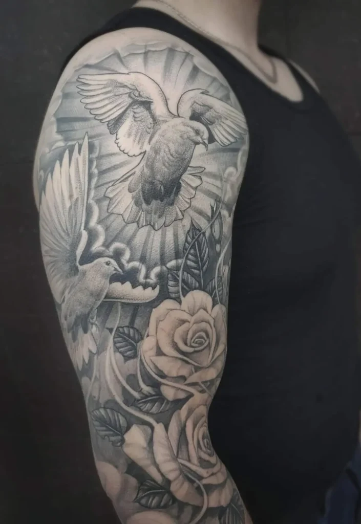  black & grey duif tattoos