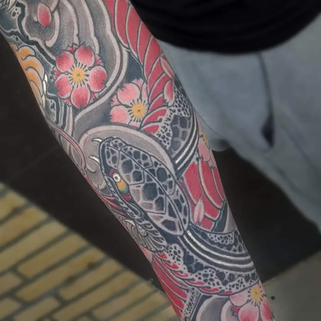 japanese snake tattoo irezumi