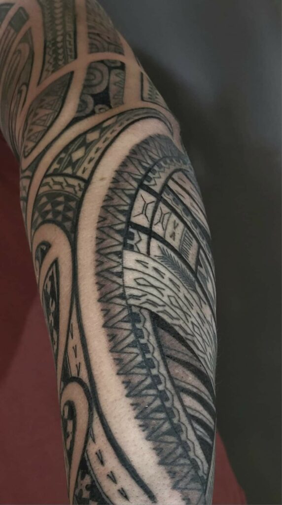 Polynesian maori marquesan samoan style tattoo sleeve