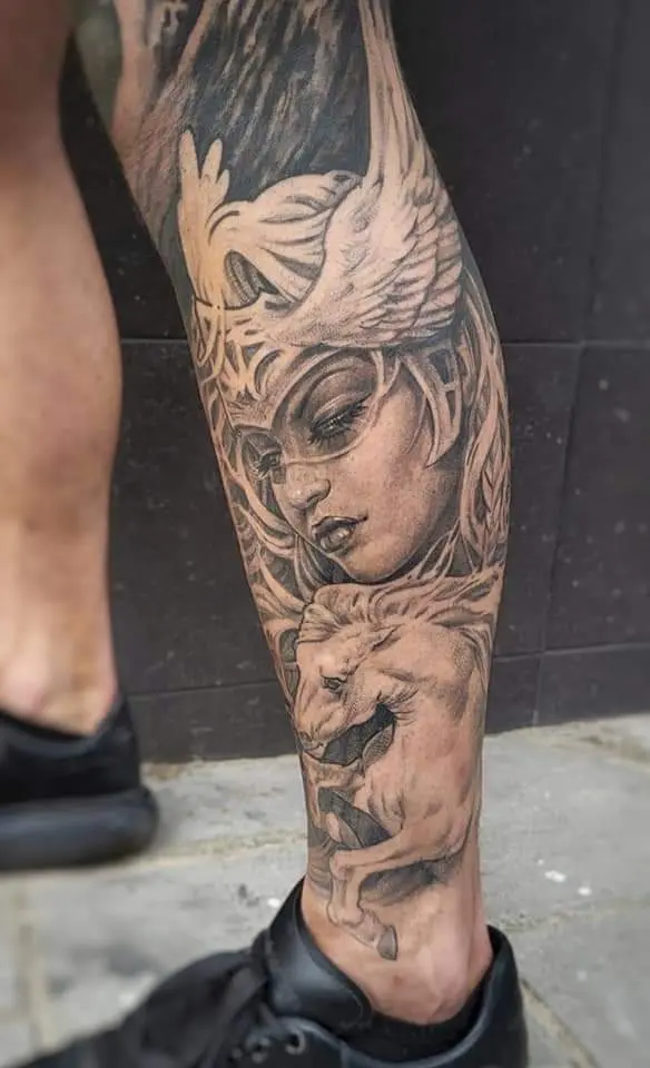 Been tattoo Leg sleeve been tatoeages 