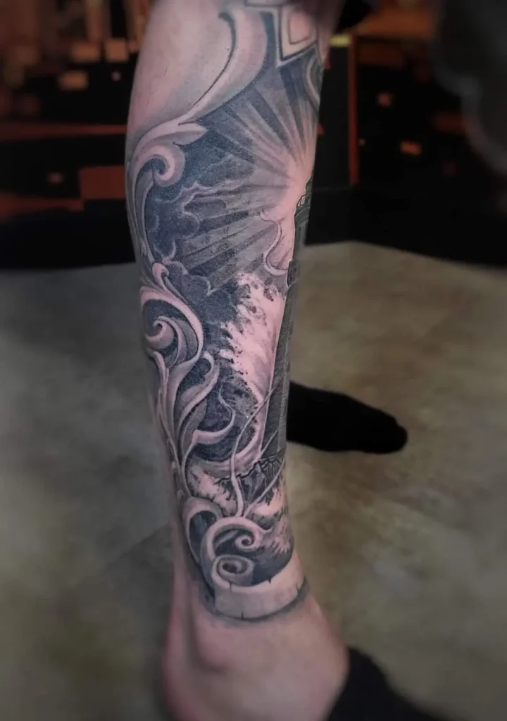 Been tattoo leg sleeve tatoeage 